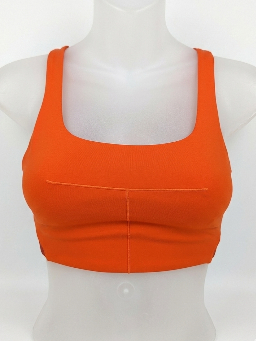 Lululemon Meant To Move Bra Orange Grey Size 2 High Support Training Very Rare